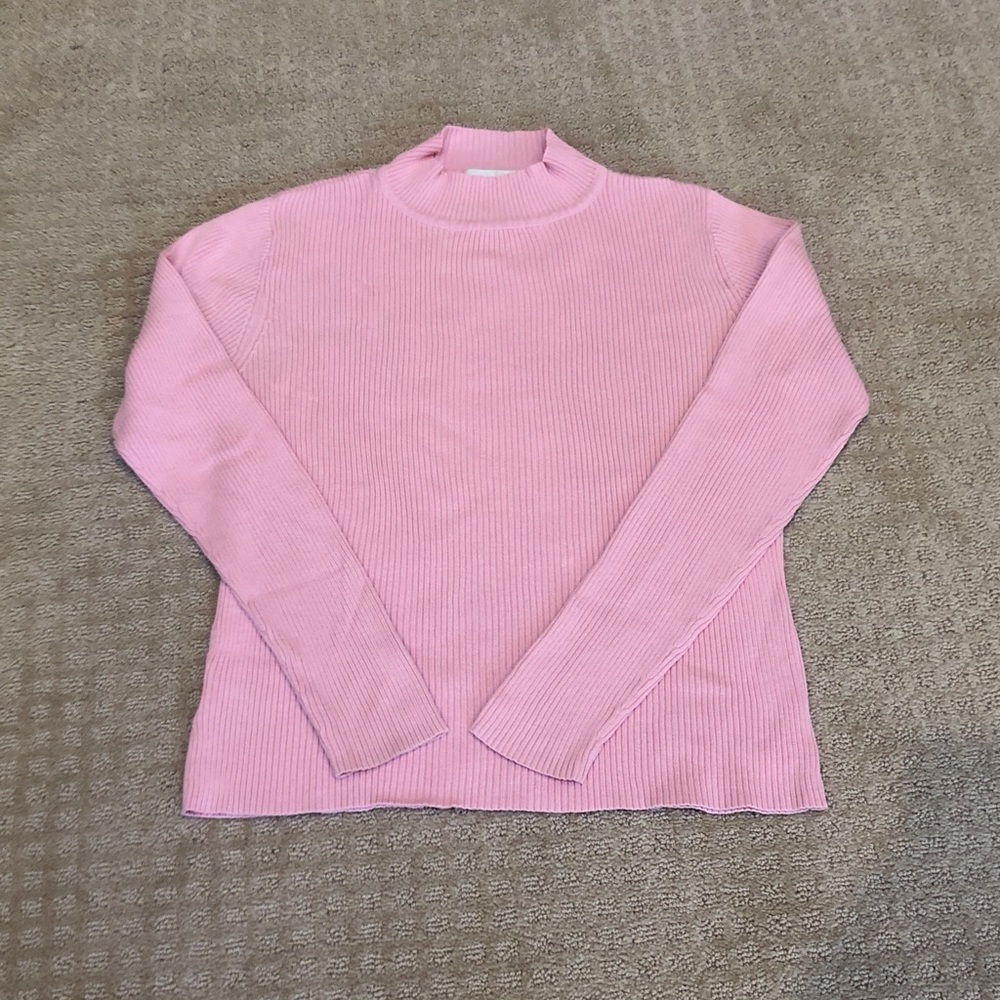 Susan Bristol Soft Pink Ribbed Sweater